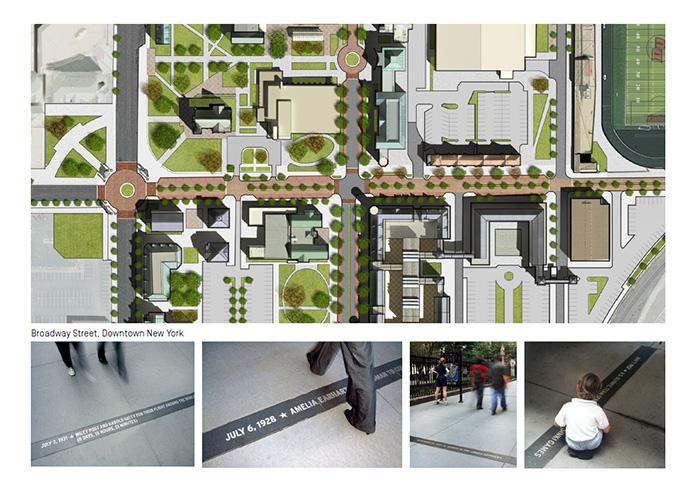 artist campus map Re-imagining Central Street as a linear park that tells the history of Drury University and Springfield, Missouri.
