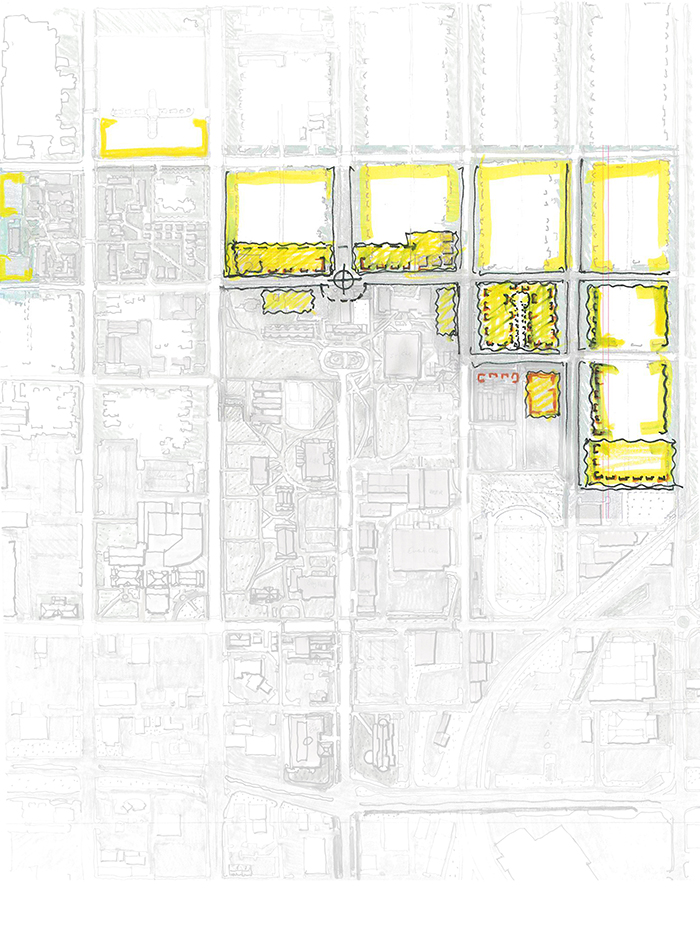 a campus map of proposed Housing Frontage.