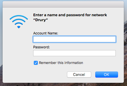 Screenshot of the username/password prompt on Mac OS.
