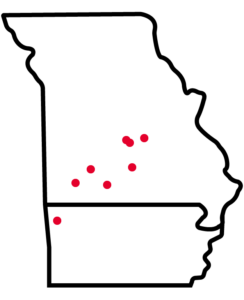 A map of Drury GO Locations in Missouri and Arkansas.